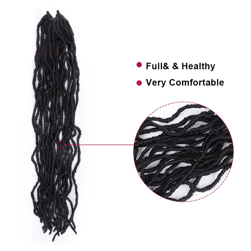 28 inch New Faux Locs Crochet Hair 6 Packs Pre-Looped New Soft Locs Crochet Hair For Women Synthetic