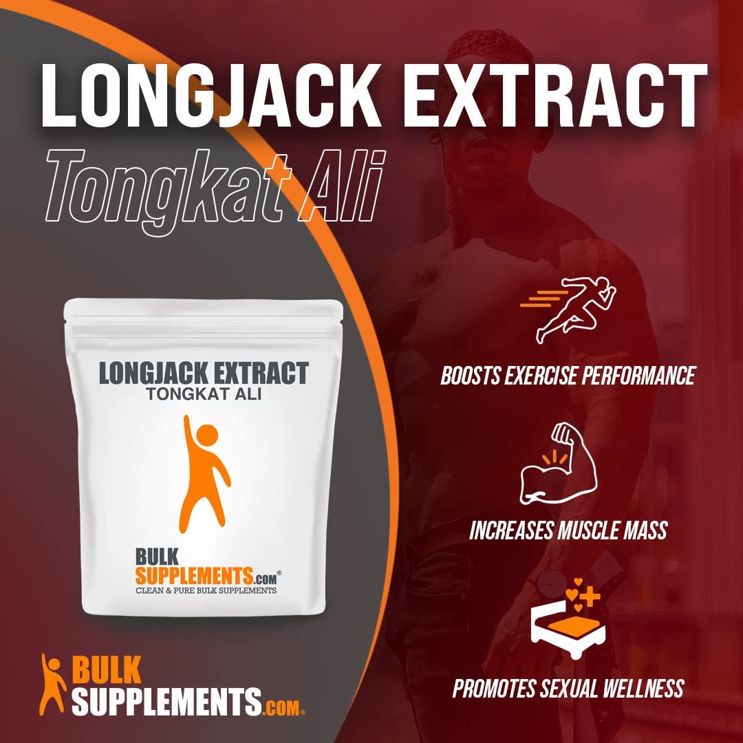 BulkSupplements.com Longjack Extract Powder - Tongkat Ali for Men - Tongkat Ali Powder - Eurycoma Lo