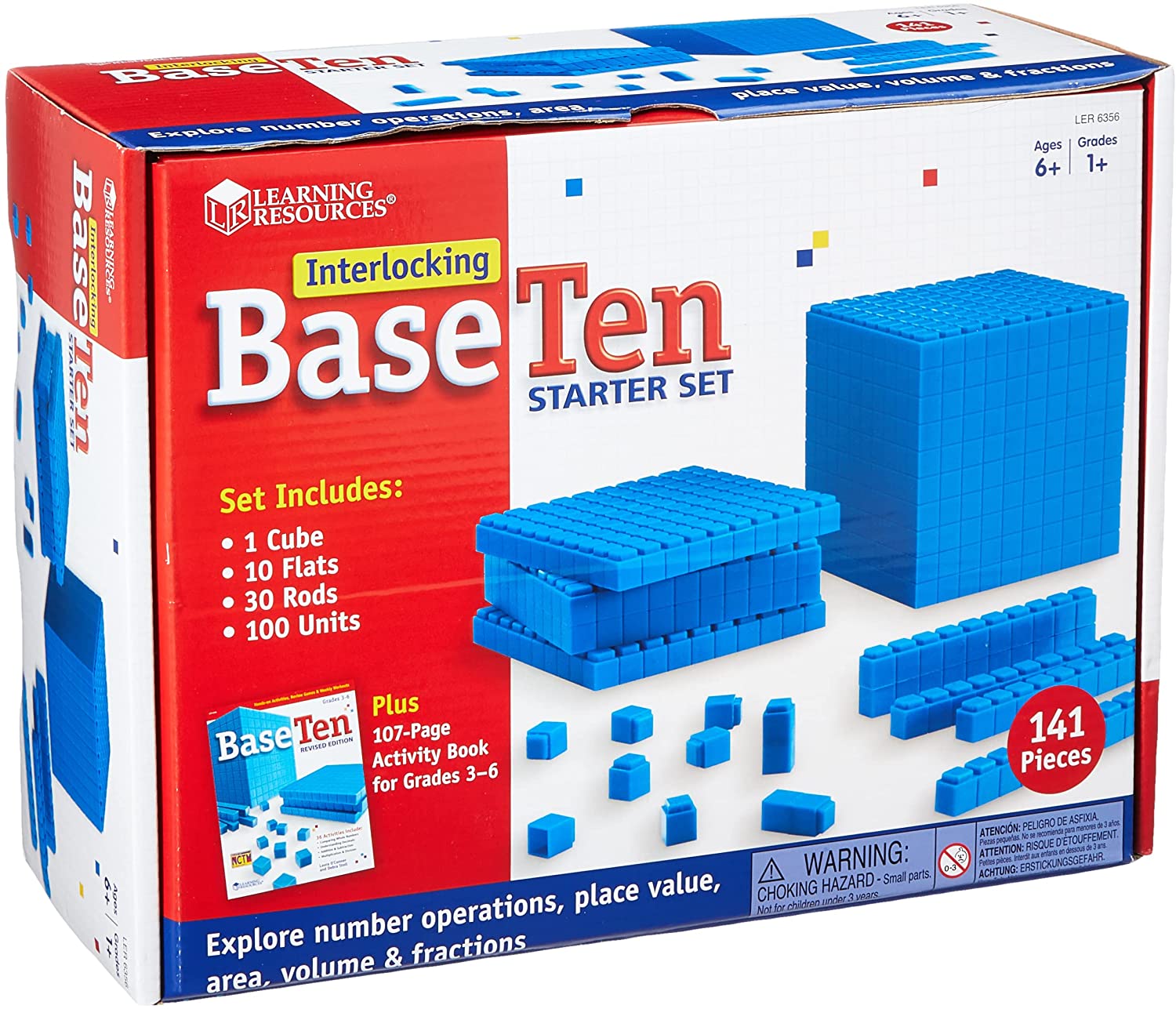 Learning Resources LER6356 Interlocking Base Ten Starter Set