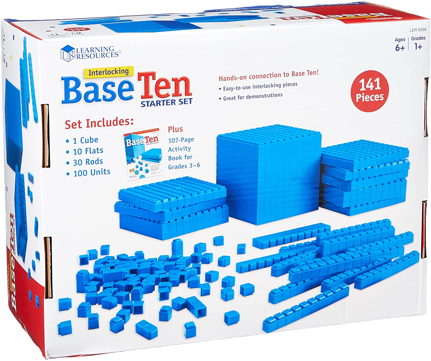 Learning Resources LER6356 Interlocking Base Ten Starter Set
