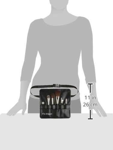 da Vinci Cosmetics Series 48309 Classic Travel Brush Set with 7 Brushes, Synthetic Leather Case, 6.3