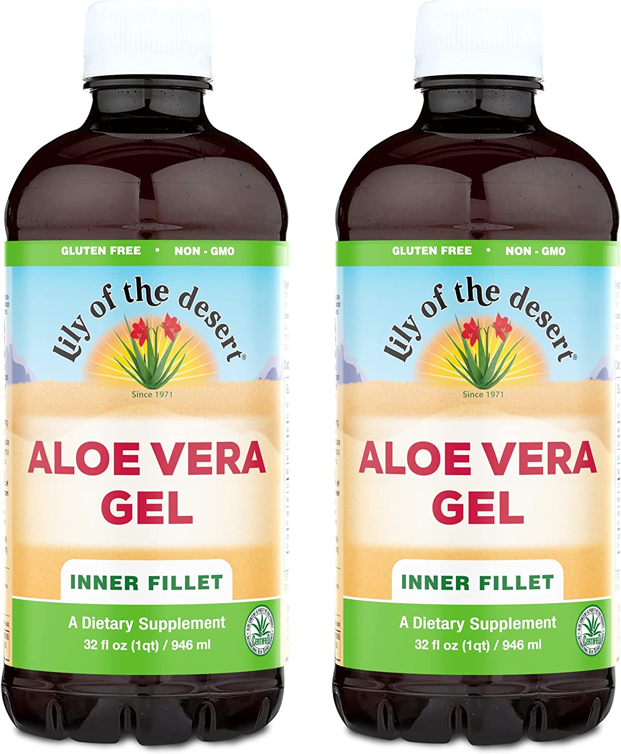 Lily of the Desert Aloe Vera Gel Inner Fillet, Dietary Supplement Drink, Certified Organically Grown