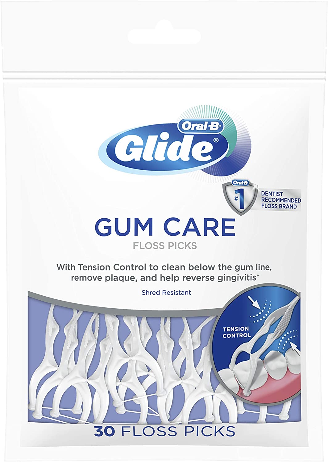 Oral-B Glide Pro Health 30 Floss Picks Clinical Protection Gingivitis, Cavities (30 pc) (2 Pack of 3
