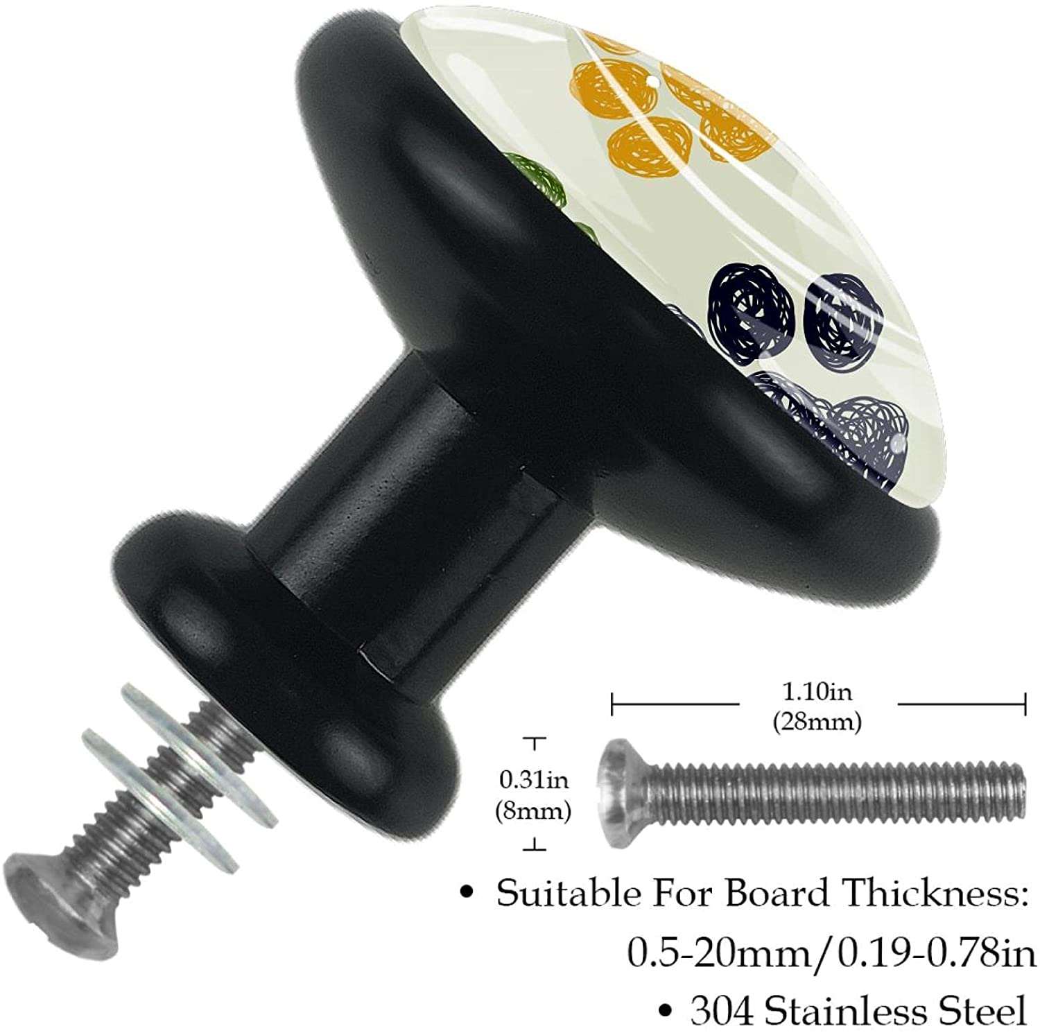 Kitchen Drawer Pulls Color Dog Footprints Round Metal Cabinet Dresser Knobs Handles Home Kids Room D