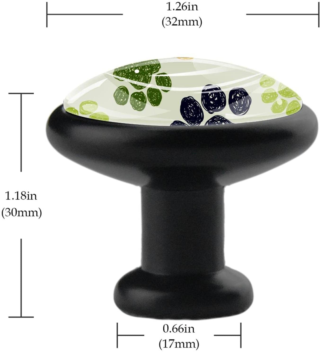 Kitchen Drawer Pulls Color Dog Footprints Round Metal Cabinet Dresser Knobs Handles Home Kids Room D