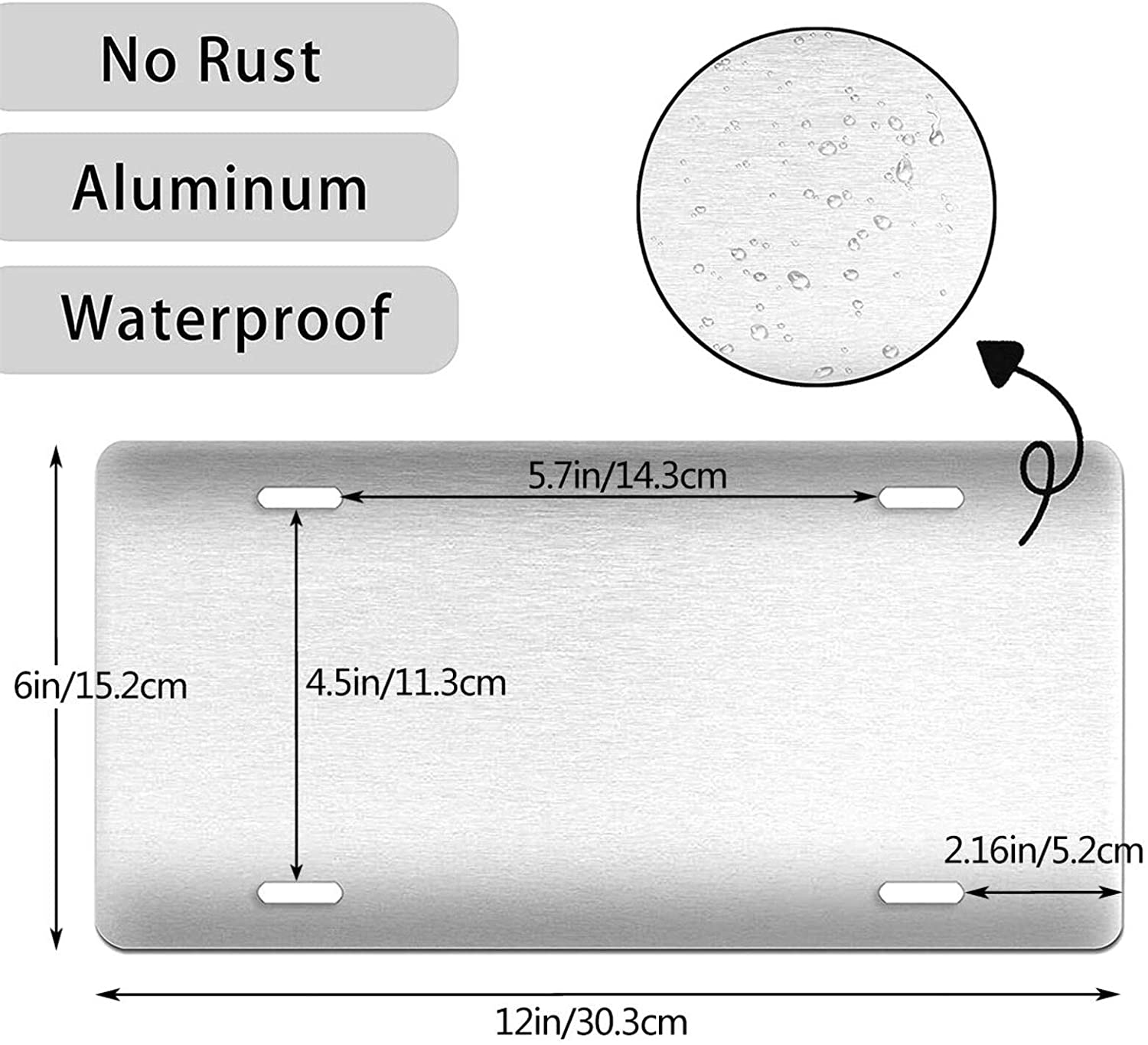 Pretty Cute Unicorn License Plate Frame Aluminum Metal Covers,Metal Novelty Car Plate for Women Girl