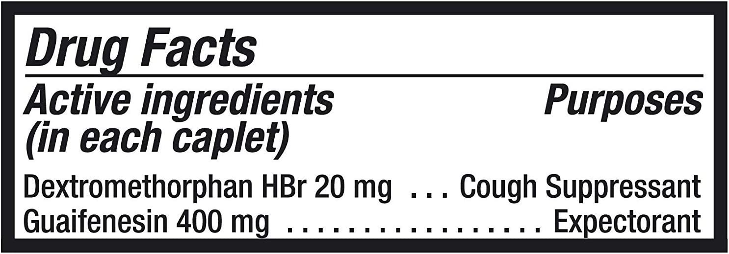 Mucus DM Expectorant Cough Suppressant 240 Caplets Generic Mucinex DM Cough