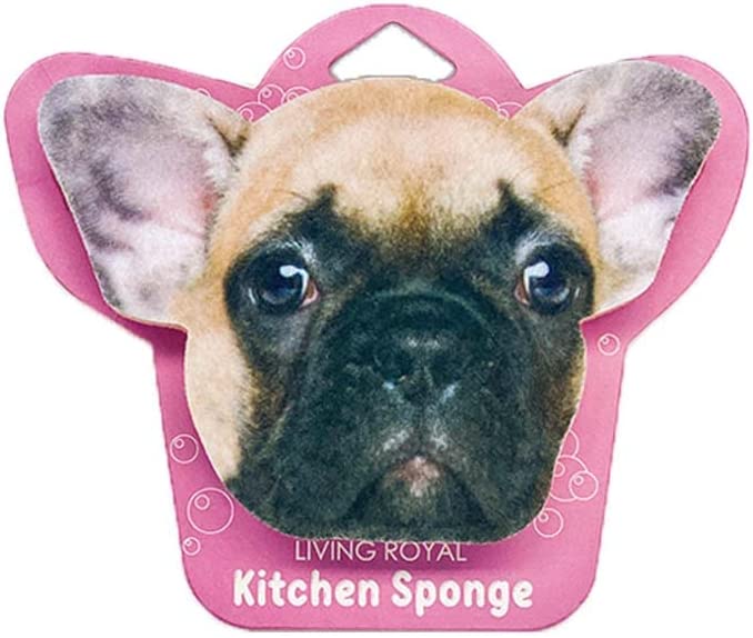 Living Royal Kitchen Sponge (Puppy) Fun Novelty Design - Dual Sided Sponge and Scrubber - Proudly Ma
