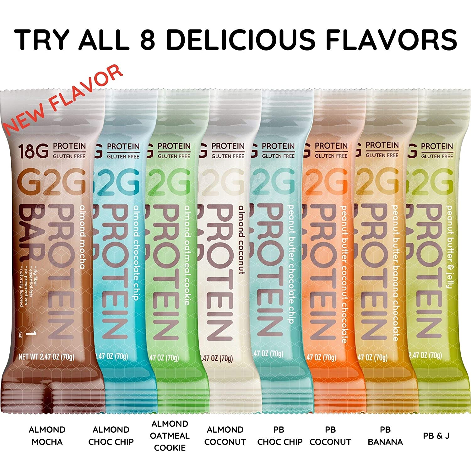 G2G Protein Bar, Almond Oatmeal Cookie, Real Food Ingredients