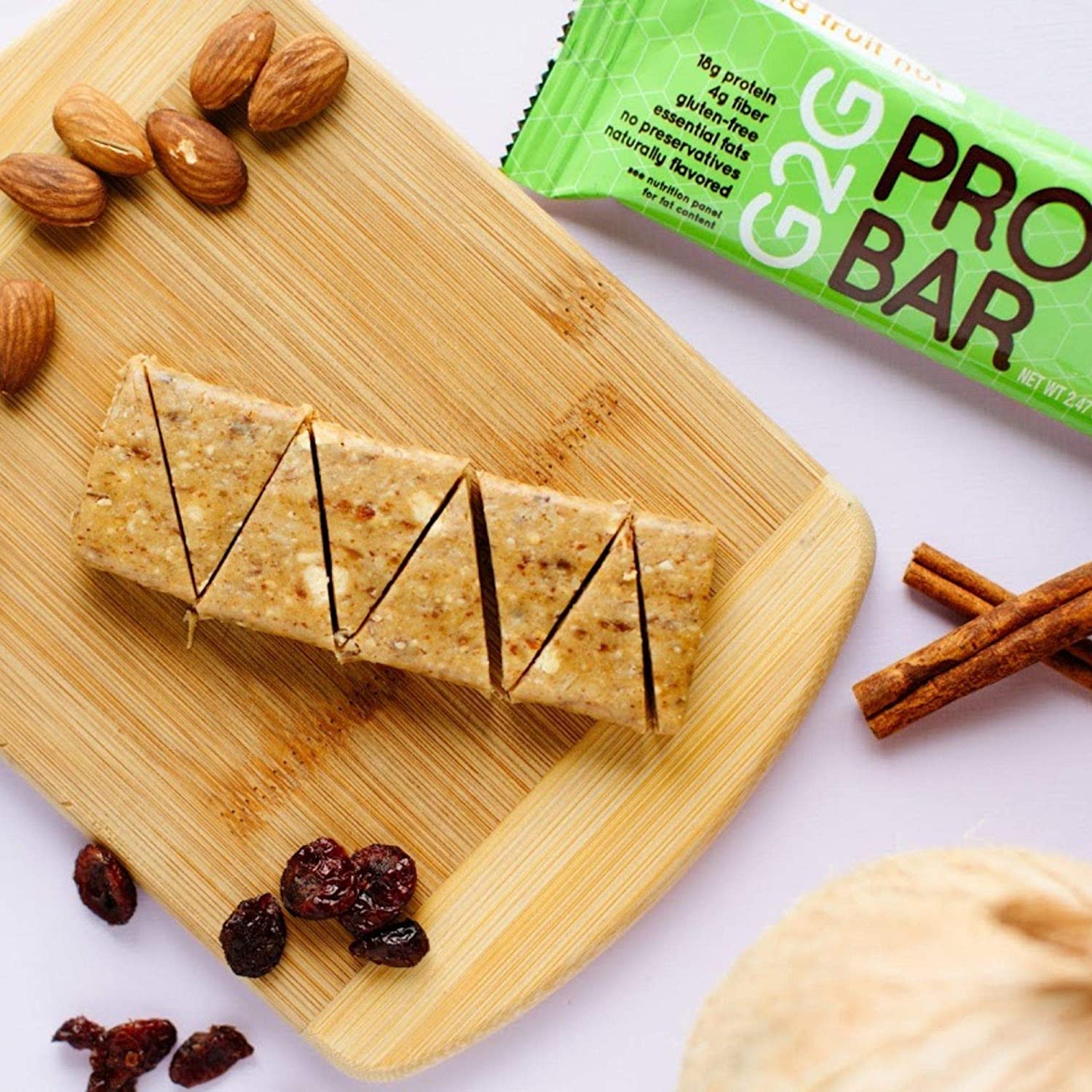 G2G Protein Bar, Almond Oatmeal Cookie, Real Food Ingredients