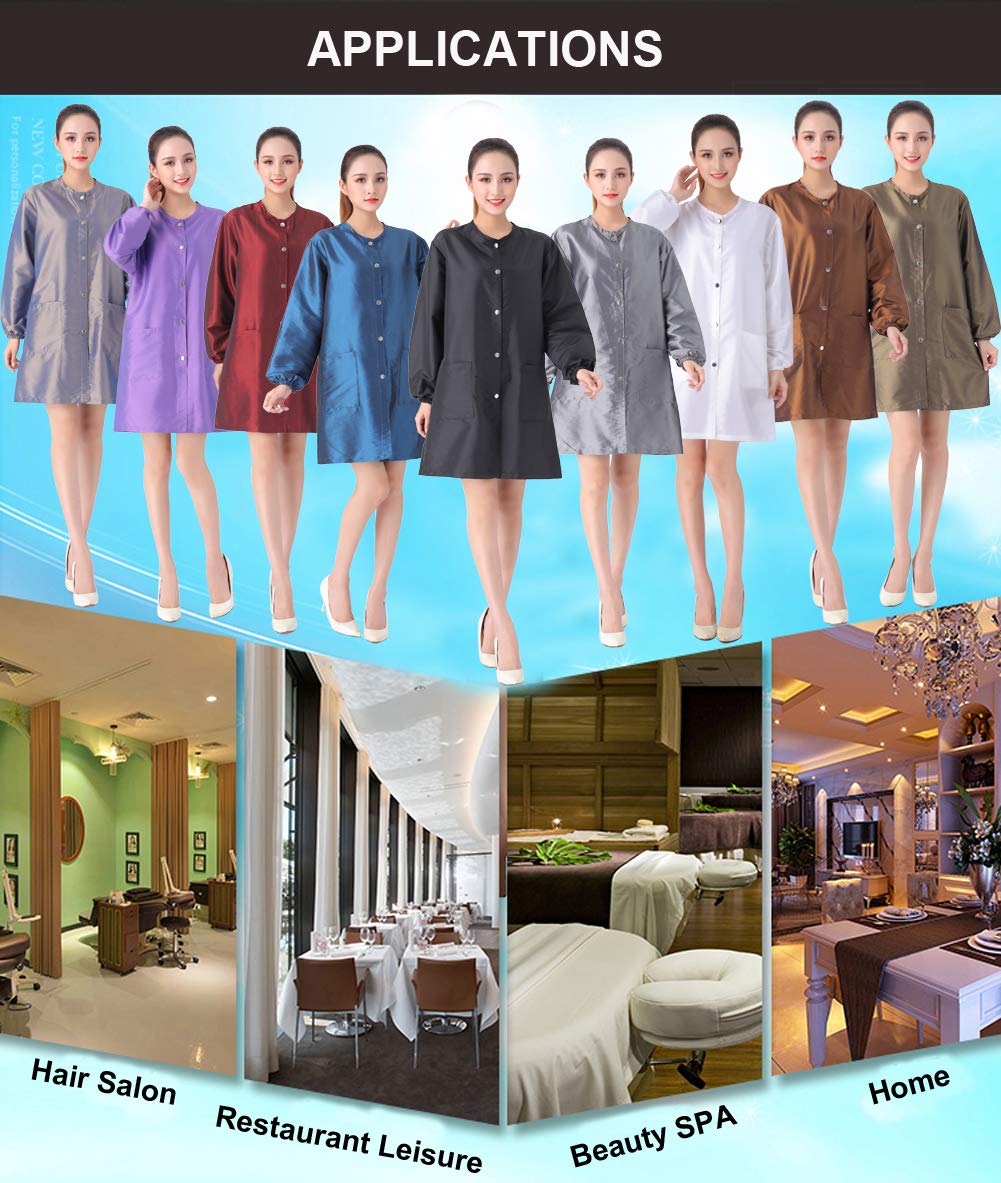 KAHOT Professional Salon Smock Stylist Jacket Cosmetology Uniform Hairdressing Cape Hairdresser Work