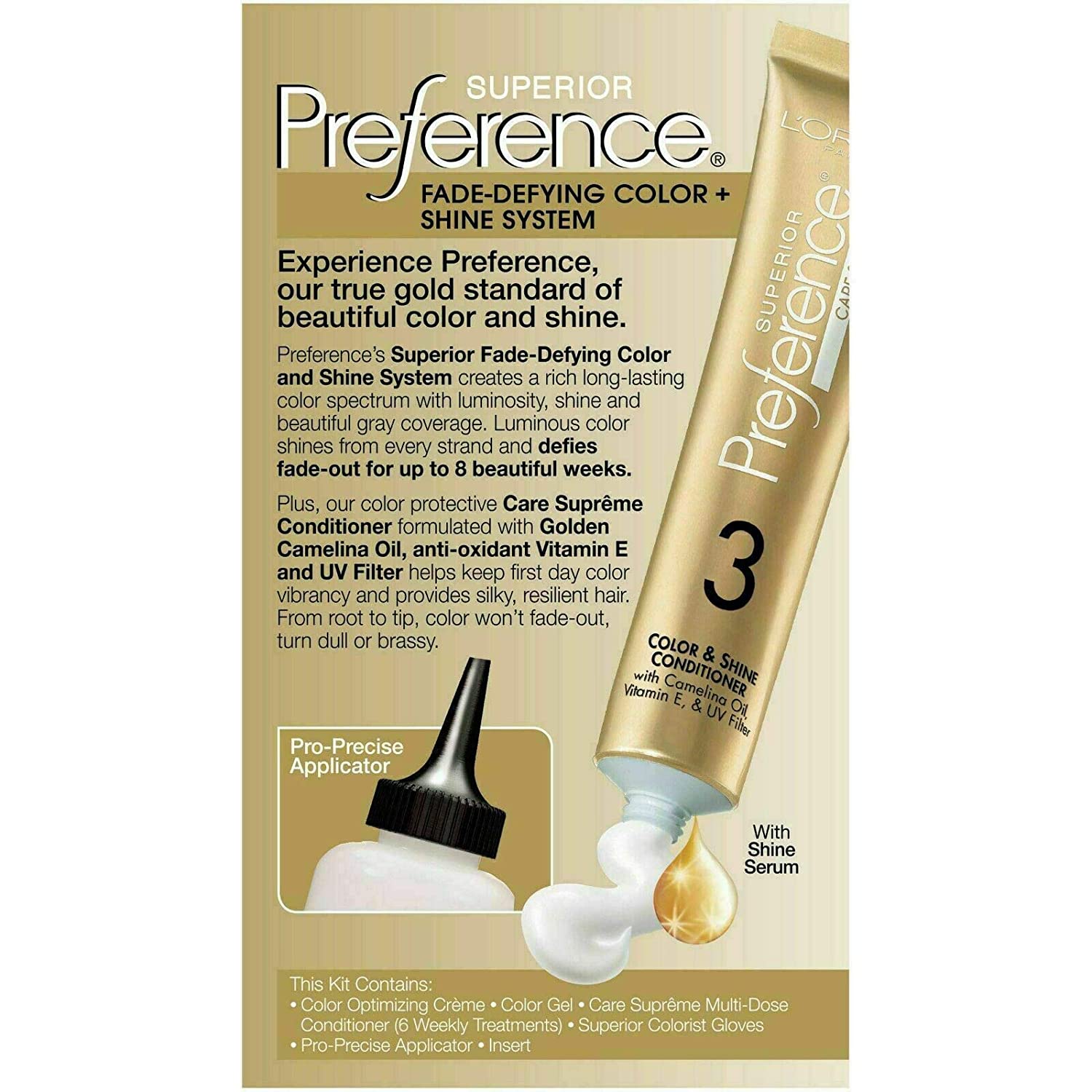Loreal, Superior Preference, Hair Color, Rose Blonde, 1 Kit (7RB Dark Rose Blonde)