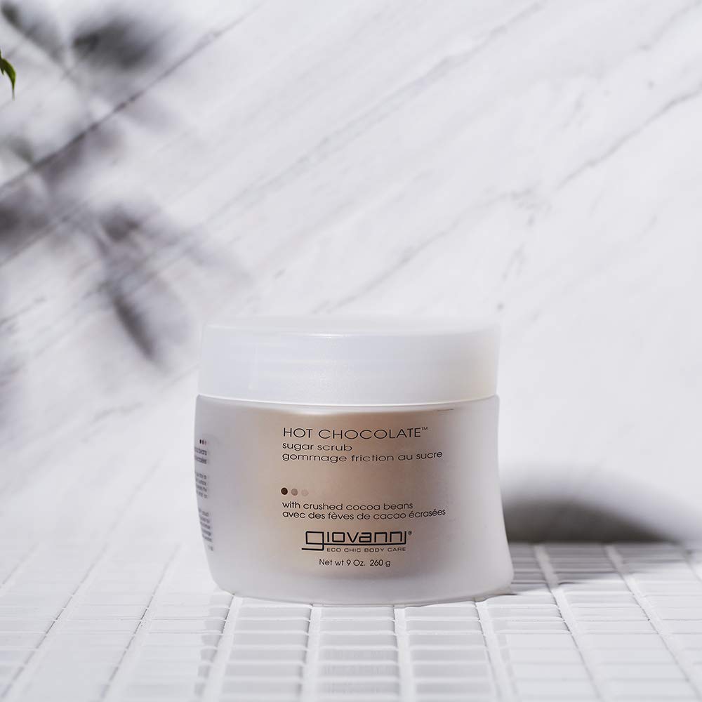 Giovanni Hot Chocolate Sugar Body Scrub - Scented, Gentle Exfoliant With Essential Oil, 9 Ounce (Pac