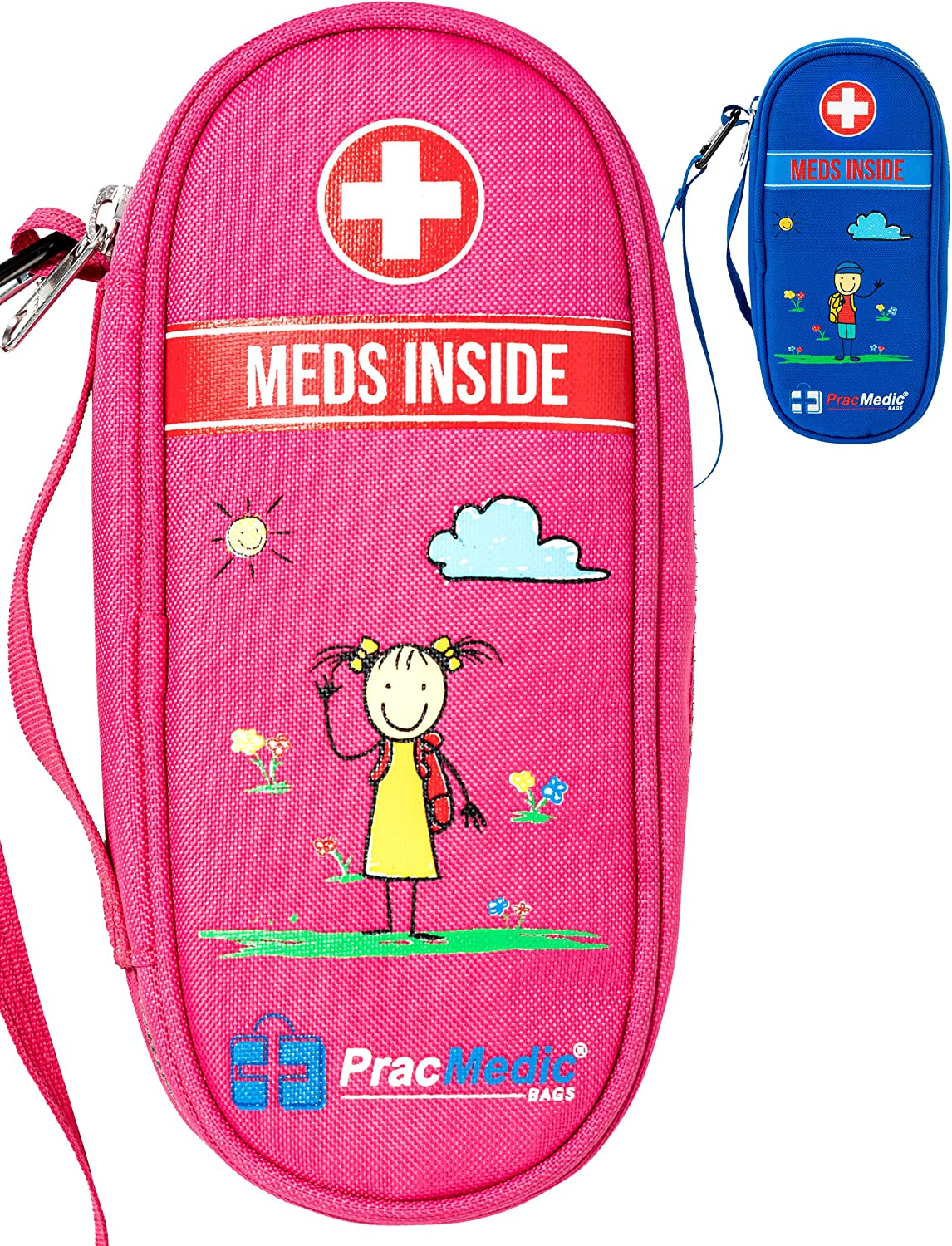 PracMedic Bags Epipen Carry Case Kids Insulated, Holds 2 Epi Pens or
