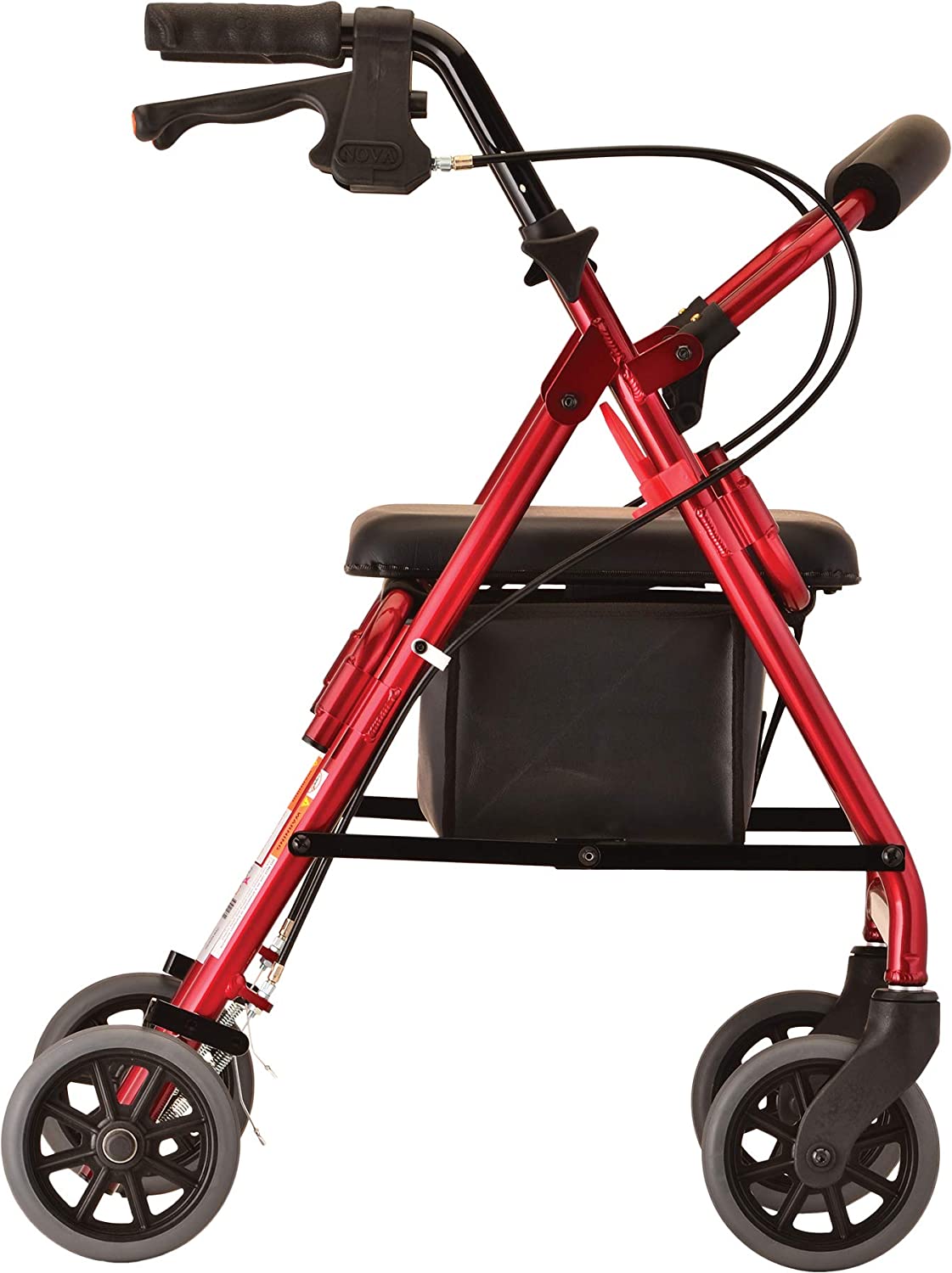 NOVA GetGo Junior Rollator Walker (Petite Size), Rolling Walker for Height 4'10