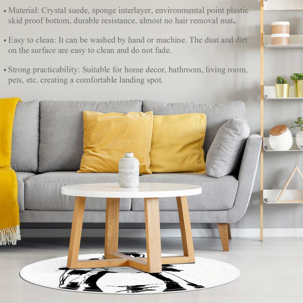 Round Mat Woman Trench Coat Area Rugs for Living Room Soft Carpet Bedroom Rug Home Decor Nursery Rug