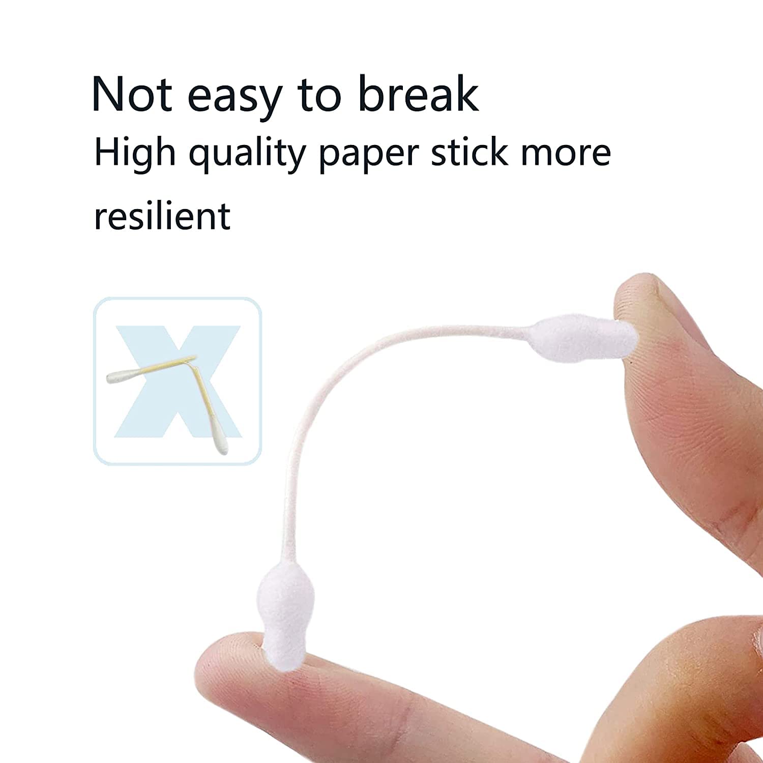 Safety Cotton Swabs with Large Tips for Newborn, Babies, Kids, Children 6 Pack (480)