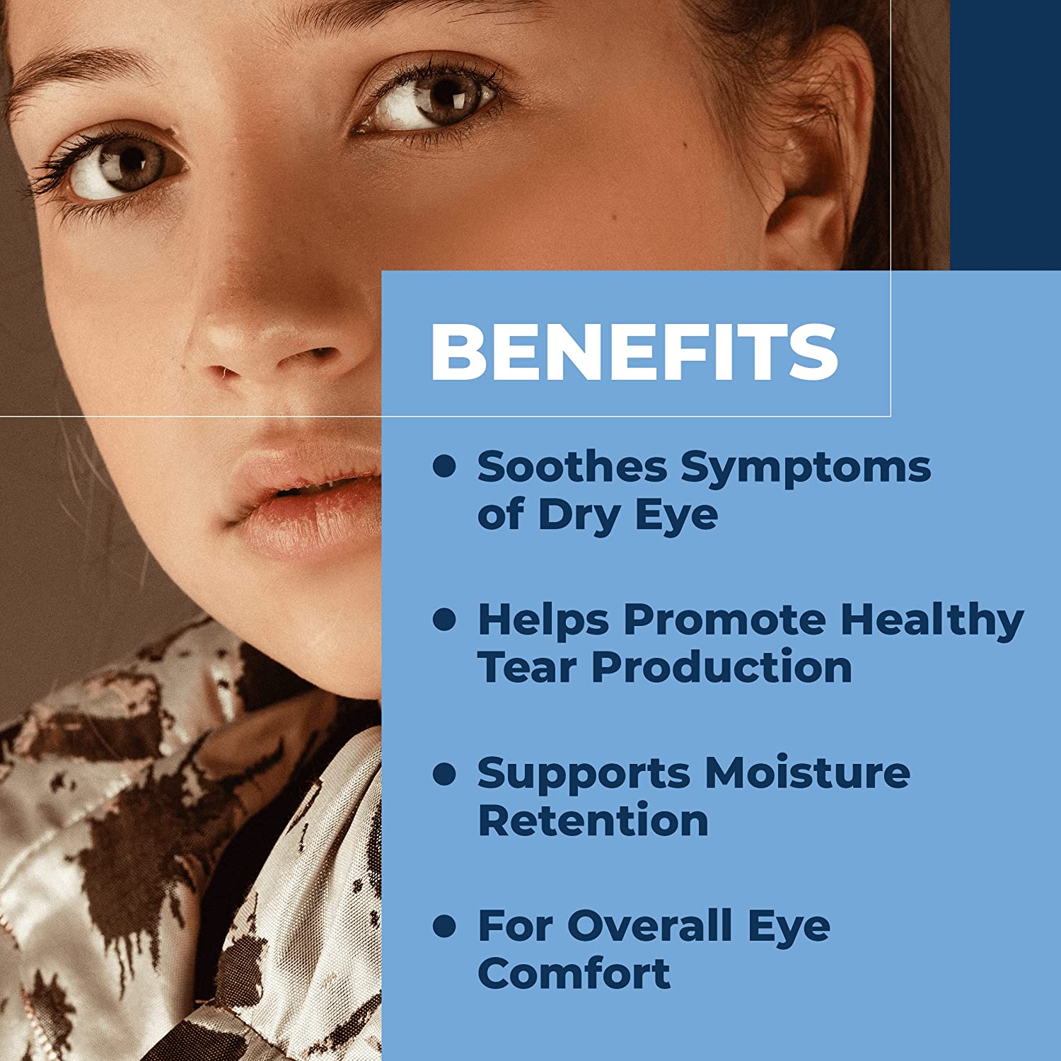 Dry Eye Relief 1000 Eye Vitamin - Eye Vitamins for Dry Eyes With Omega 3 Supplement - Hydroptic Dry 