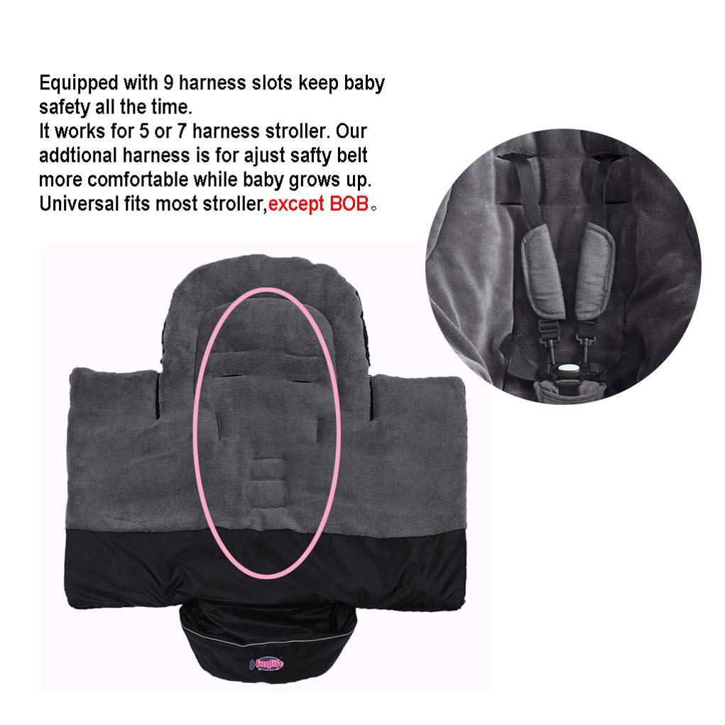 Anti-Kick Stroller Blanket,Toddler Stroller Universal Footmuff Cosy Toes Buggy Pushchair Sleeping Ba