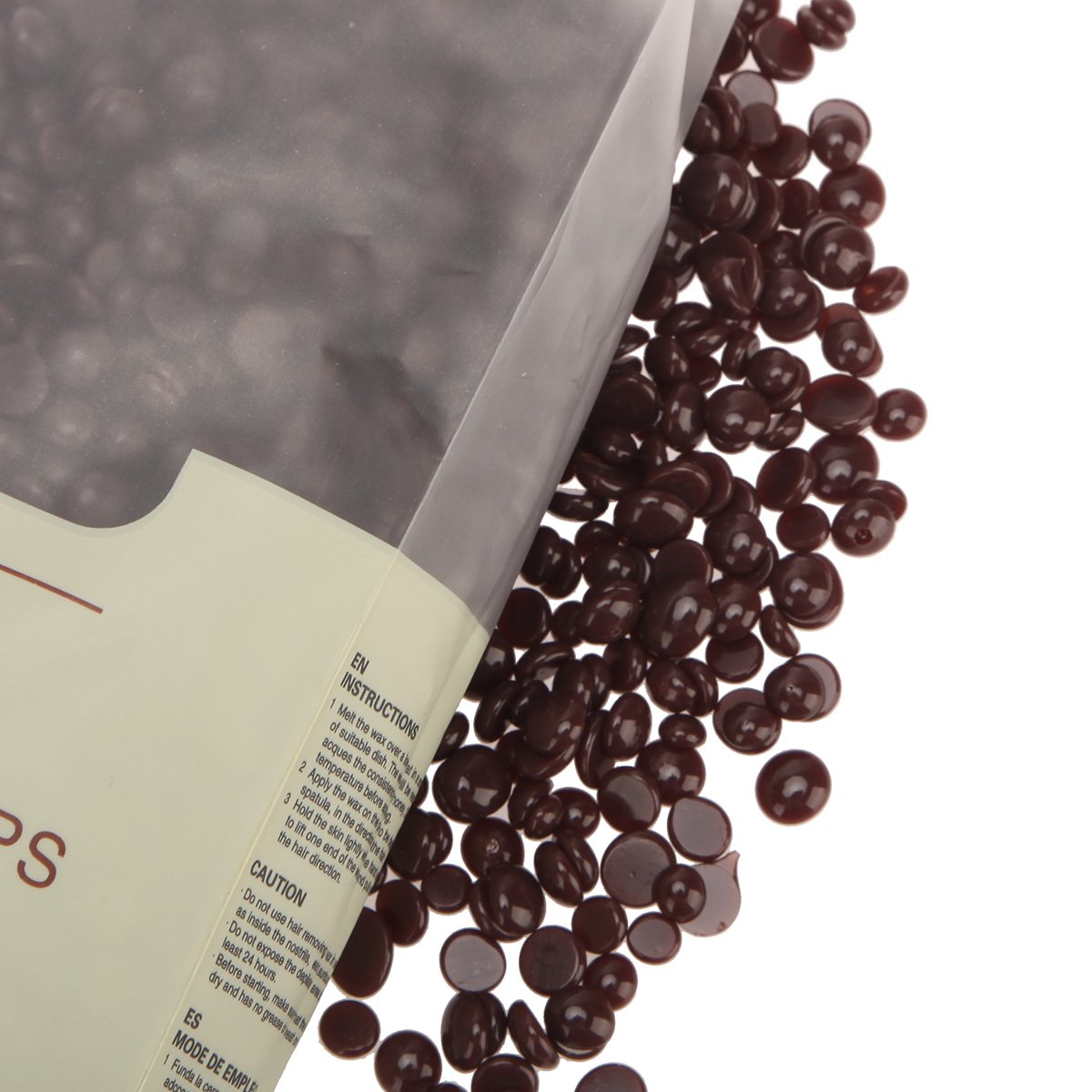 Bonjanvye Hard Wax Beans 500g Hair Removal Wax 17 oz Leg Wax-Chocolate