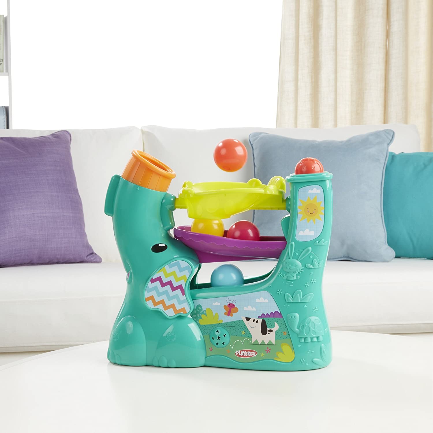 Playskool Chase 'n Go Ball Popper Active Toy for Babies and Toddlers 9 Months and Up with 4 Balls (A