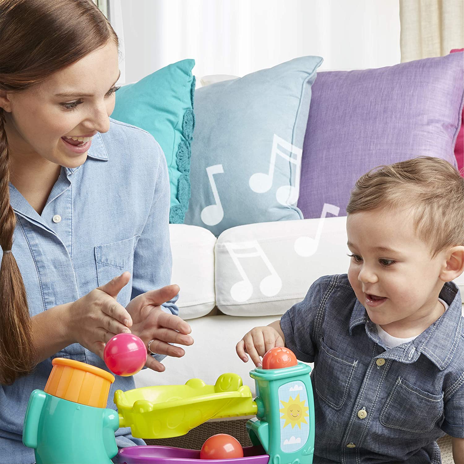 Playskool Chase 'n Go Ball Popper Active Toy for Babies and Toddlers 9 Months and Up with 4 Balls (A