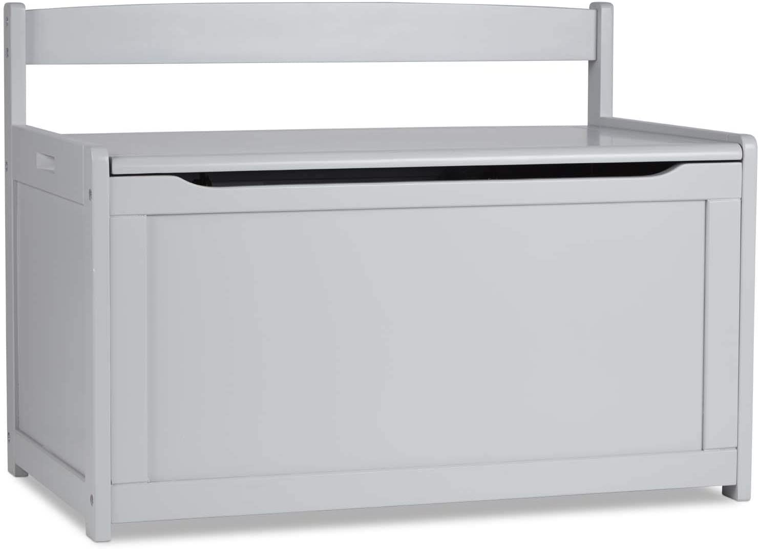 Melissa & Doug Wooden Toy Chest - Gray Furniture for Playroom