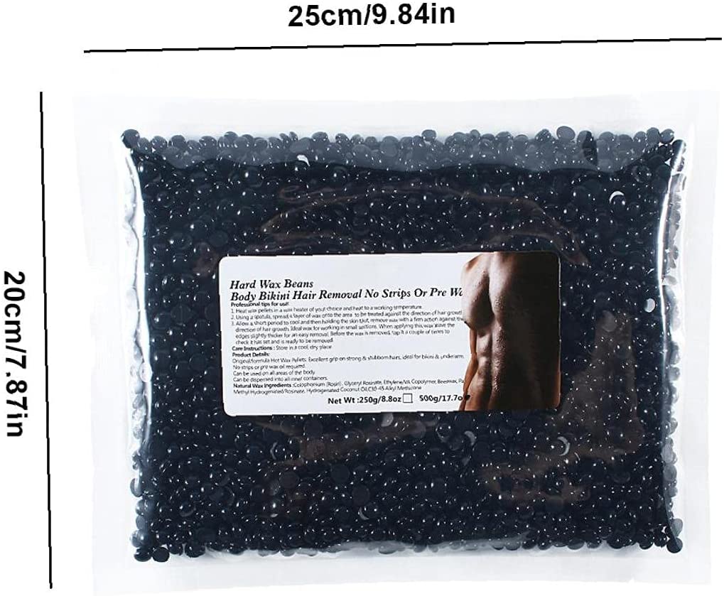 Liddy Wax Beans Body Hair Remover Depilatory Waxing Pellets Solid Film Beans Black 500g
