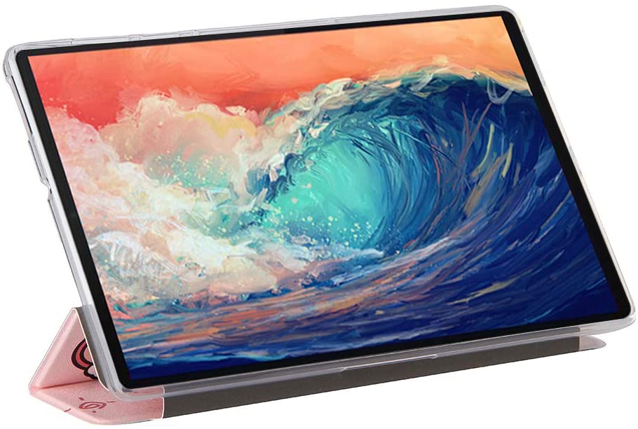 Herzzer Three Fold Leather Case for Huawei M10 FHD Plus,Slim Multi-Angle View Folio Stand Premium Co