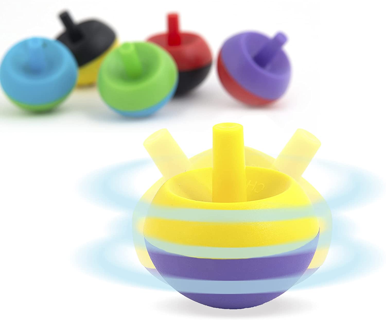 Bulk Toys - Tippy Tops - 25 Pcs Spinning Tops for Kids - Flip Upside Down Spinning Toys - Spinning T