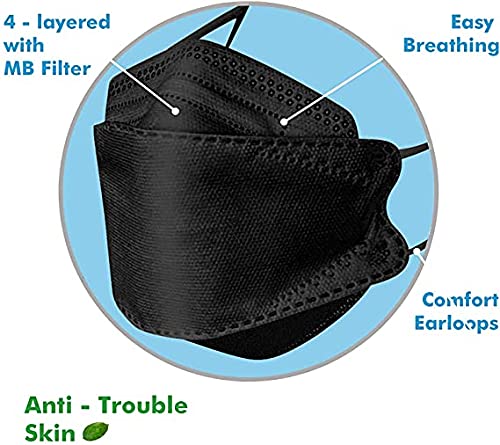 100Pcs Kids KF94 Face_Masks 4-Ply Filtеr Face Protection 3D Face Covering with Designs High Filtrat