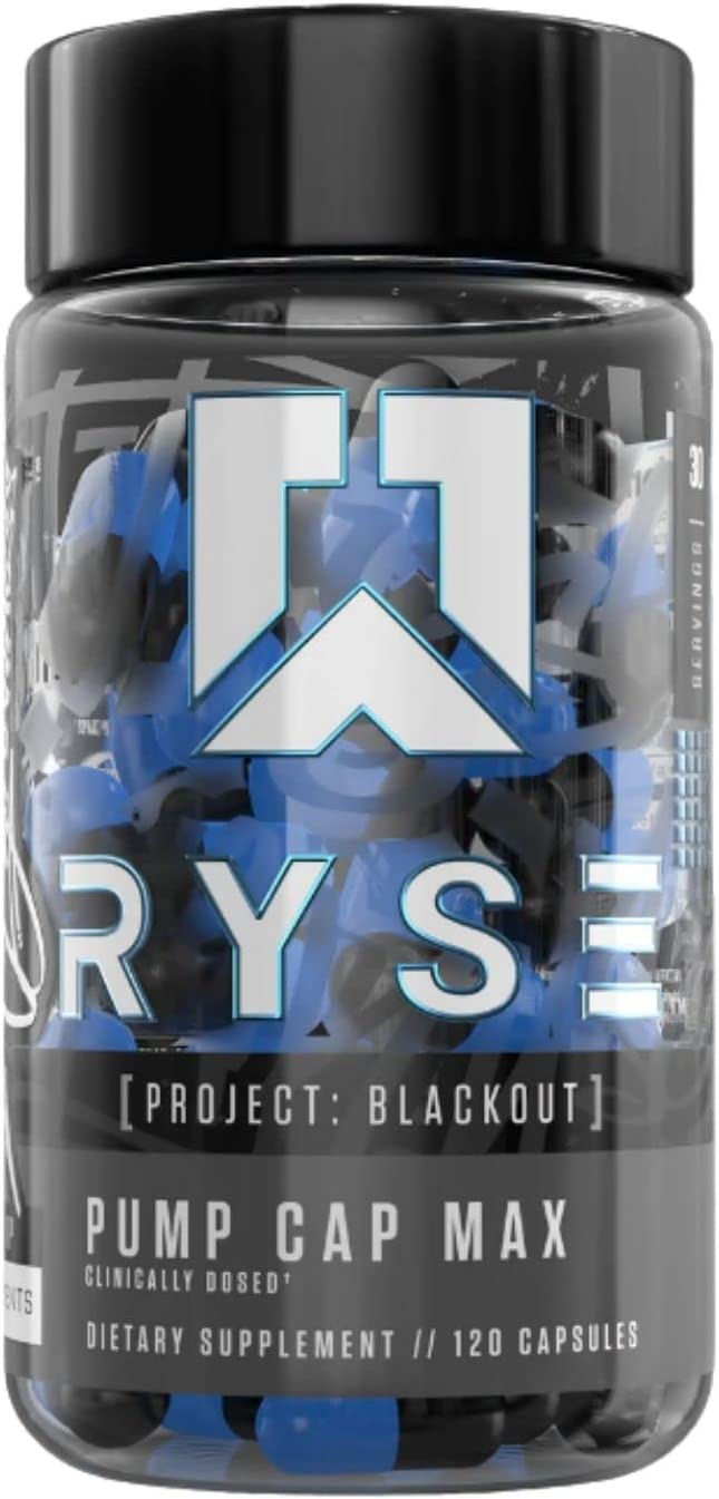 RYSE Project: Blackout Pump Cap Max | Stimulant Free Pump Formula | Betaine Nitrates & Citrulline Pe