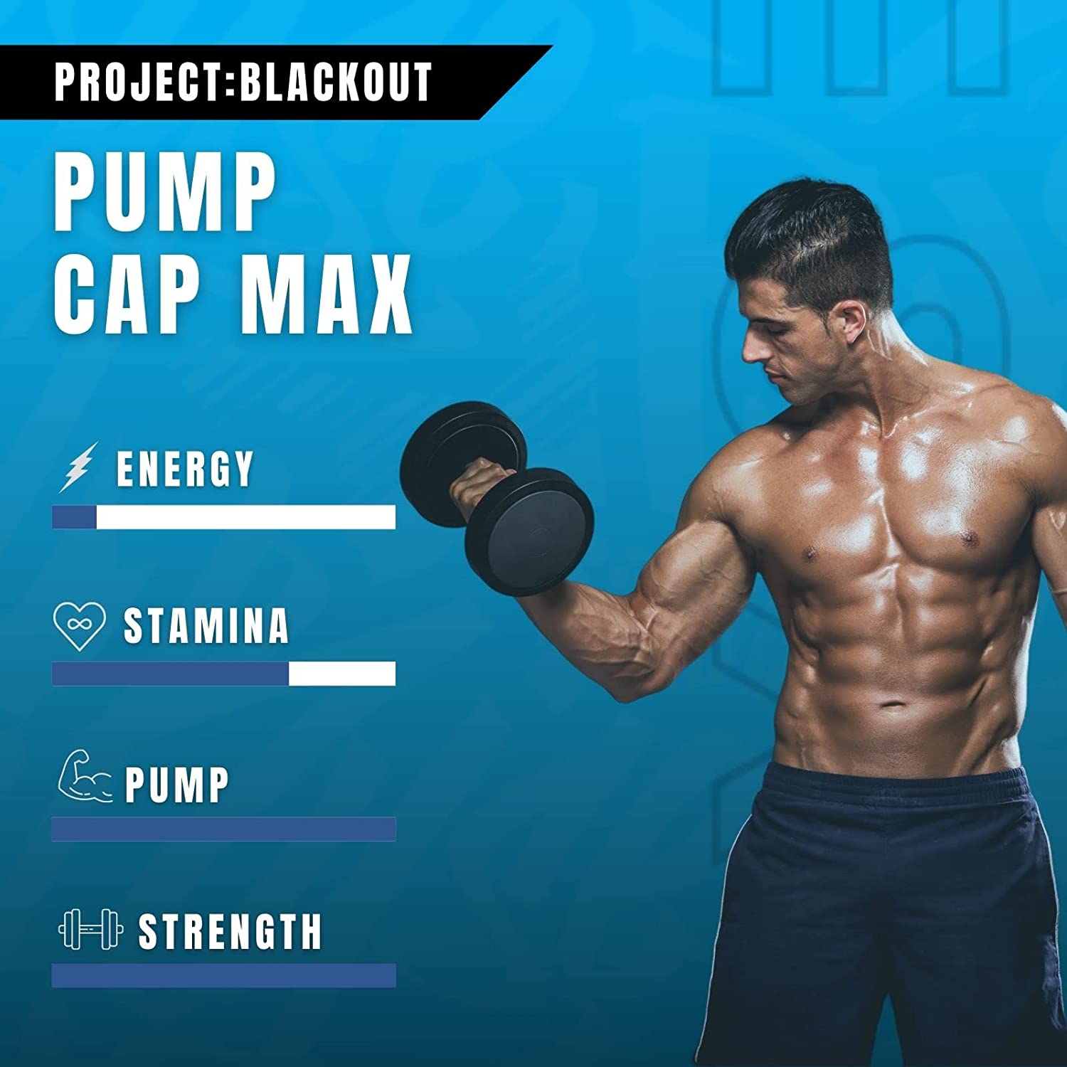 RYSE Project: Blackout Pump Cap Max | Stimulant Free Pump Formula | Betaine Nitrates & Citrulline Pe