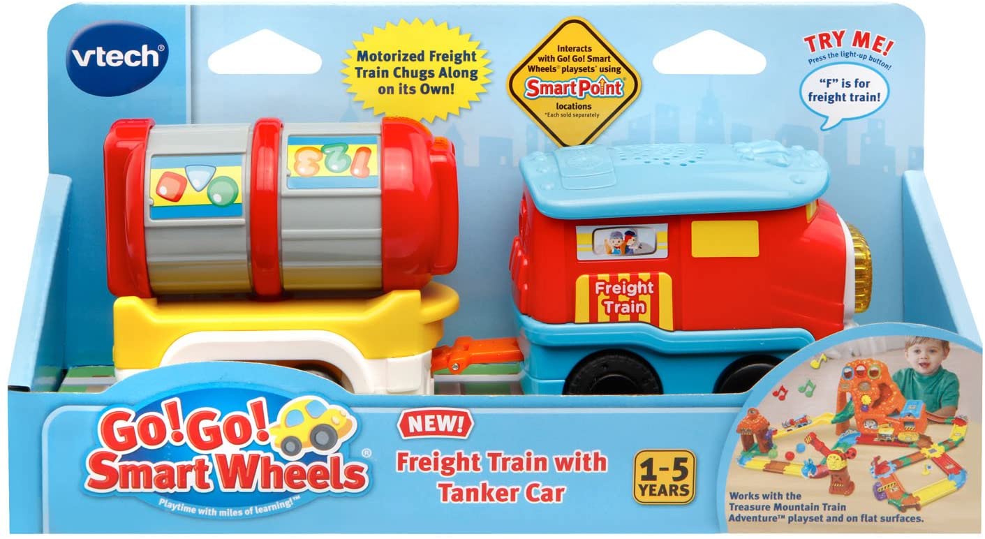 VTech Go! Go! Smart Wheels Freight Train with Tanker Car