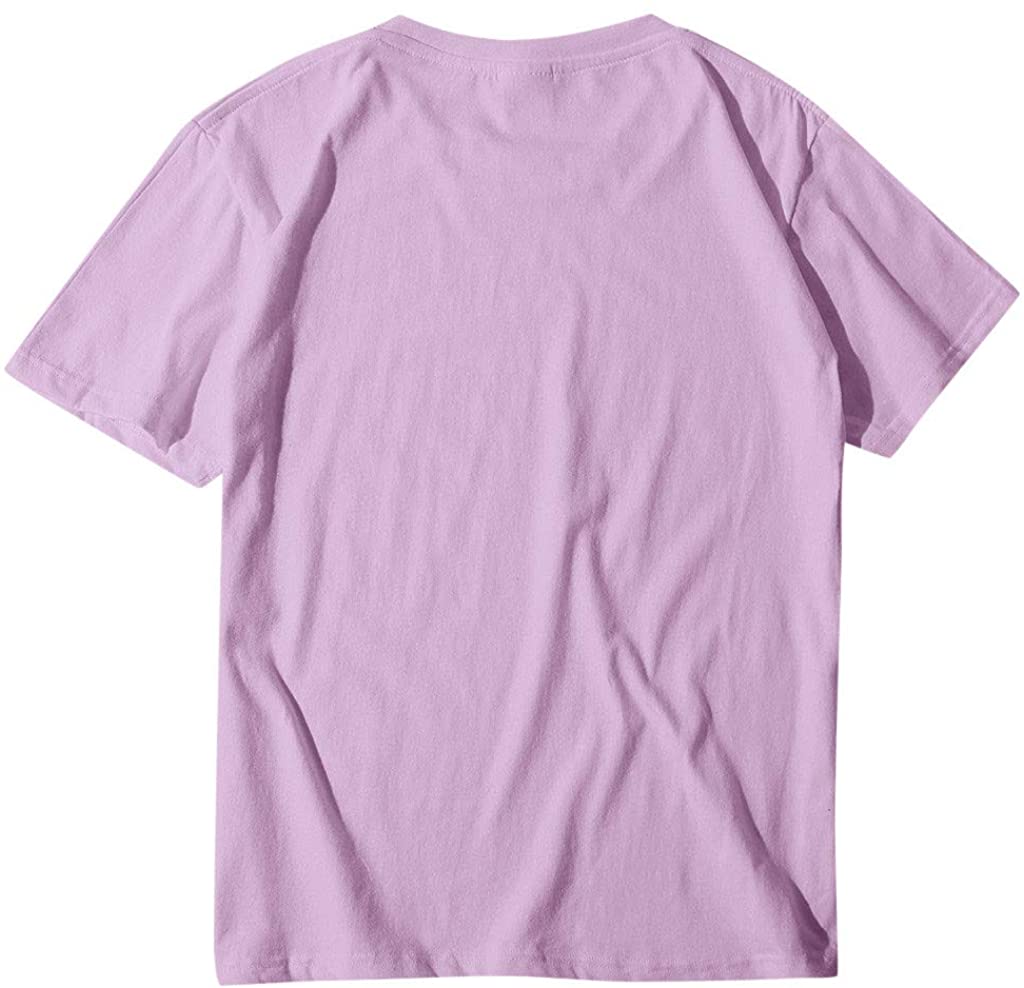 Dosoop Women Sunflower Letter Printed Short Sleeve Shirt Crew Neck Plus Size Casual Tops Graphic Blo