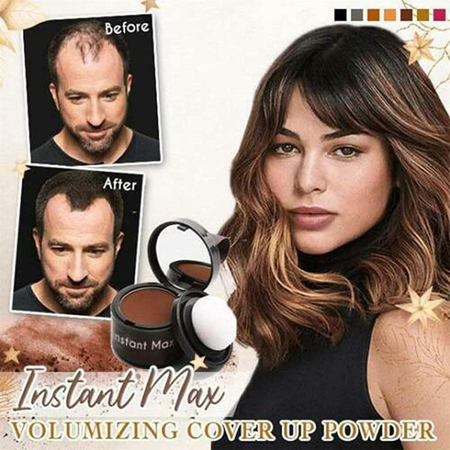 NaEan InstantMax Volumizing Cover Up Powder,Volume Up Hair Styling Powder,Magical Fluffy Thin Hair P