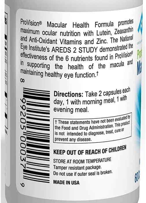 ProVision AREDS 2 Eye Vitamins for Macular Degeneration - Enhance Vision Supplements - Lutein Zeaxan