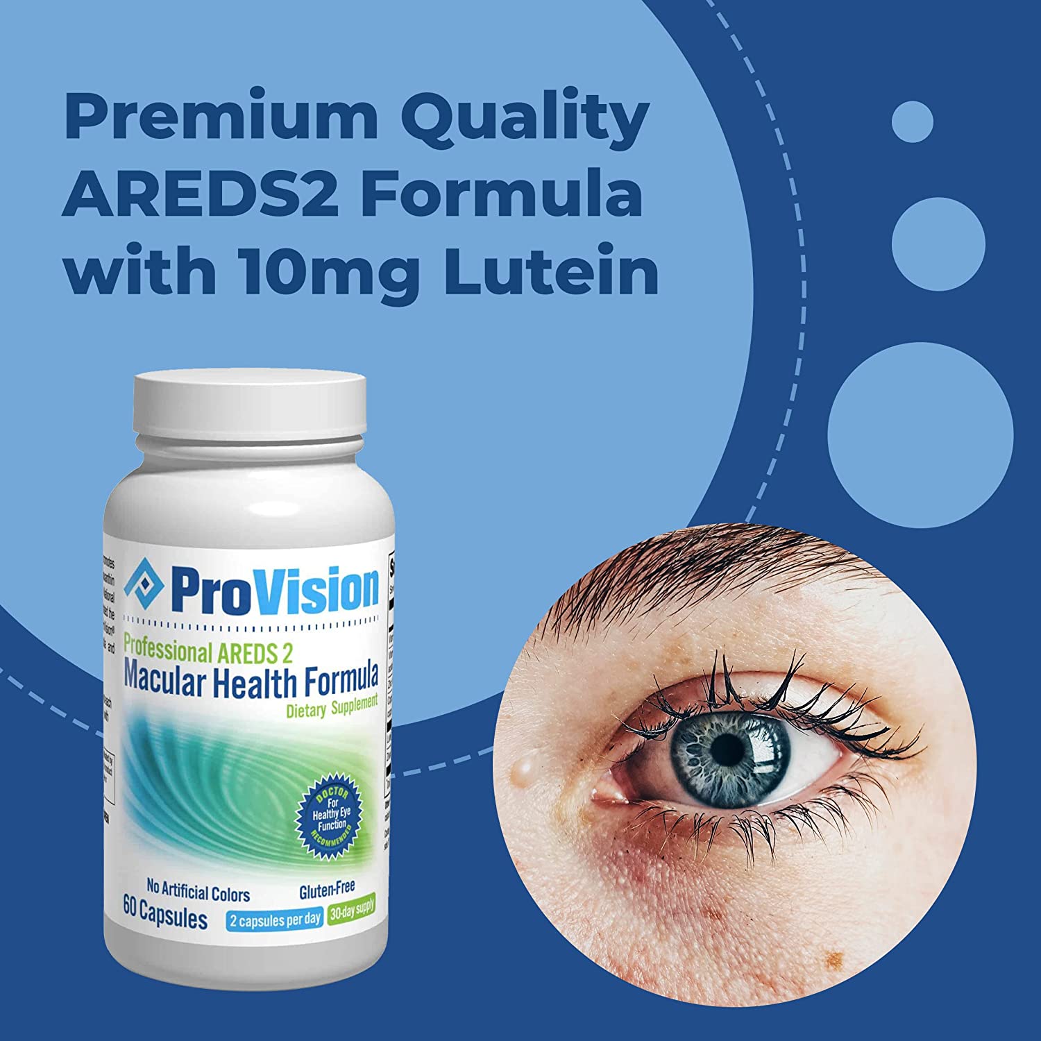 ProVision AREDS 2 Eye Vitamins for Macular Degeneration - Enhance Vision Supplements - Lutein Zeaxan