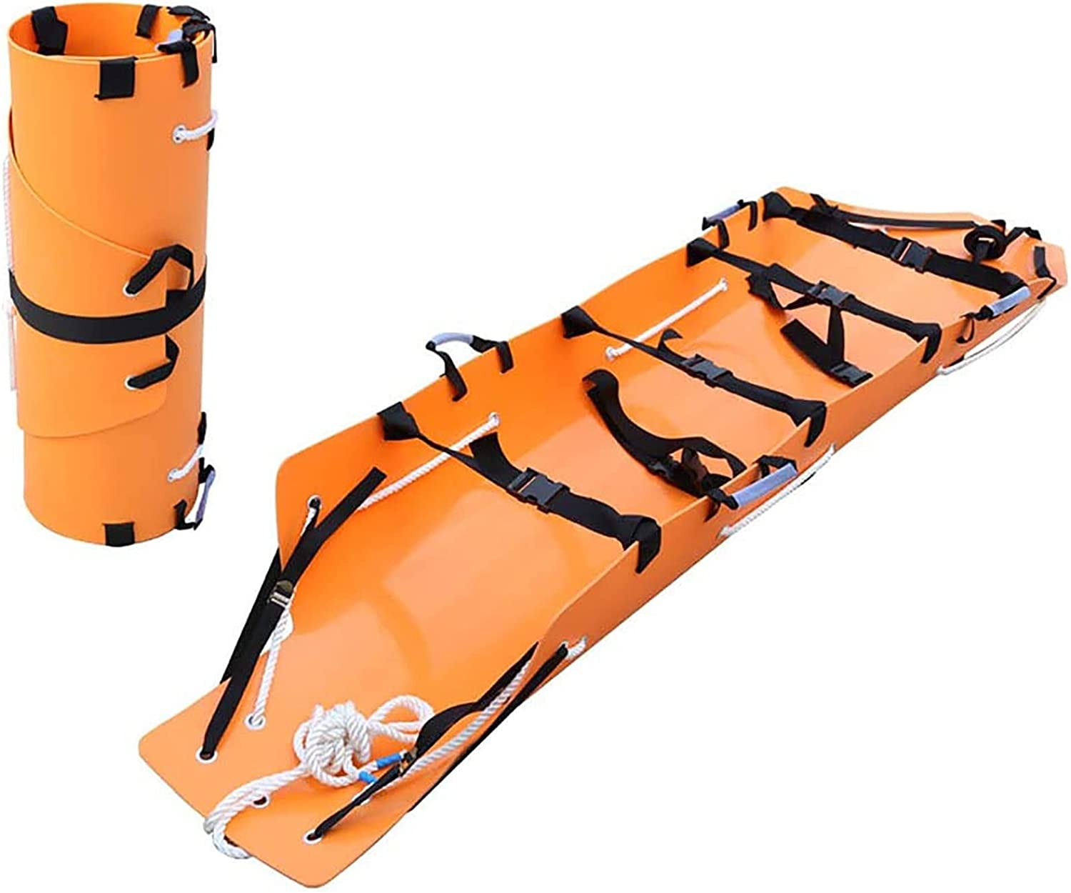 PRWERIF Portable Stretcher First Aid,Multifunctional Roll Type Soft Stretcher Rescue Transport Stret