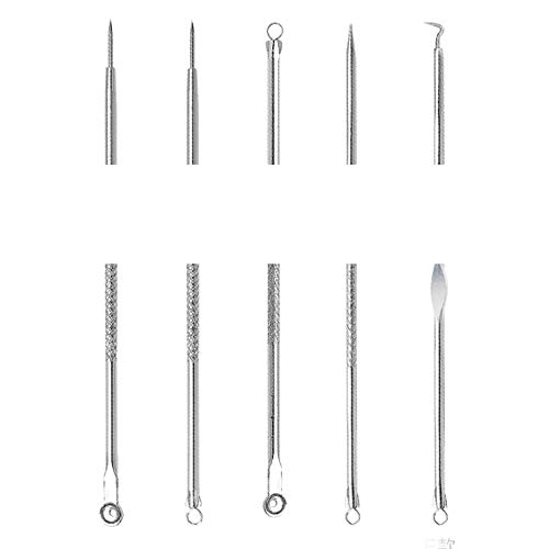 dobrygalpe 5pcs Stainless Steel Blackhead Remover Pimple Extractor Acne Remover Comedones Removal Ki
