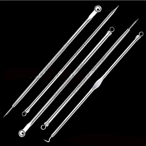 dobrygalpe 5pcs Stainless Steel Blackhead Remover Pimple Extractor Acne Remover Comedones Removal Ki