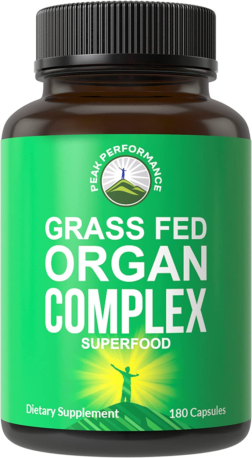 Grass Fed Beef Organ Complex (180 Capsules) by Peak Performance