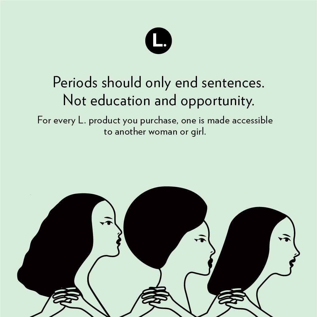 L. Organic Cotton Incontinence/Bladder Control Pads for Women, Heavy Absorbency, Long Length, 64 Cou