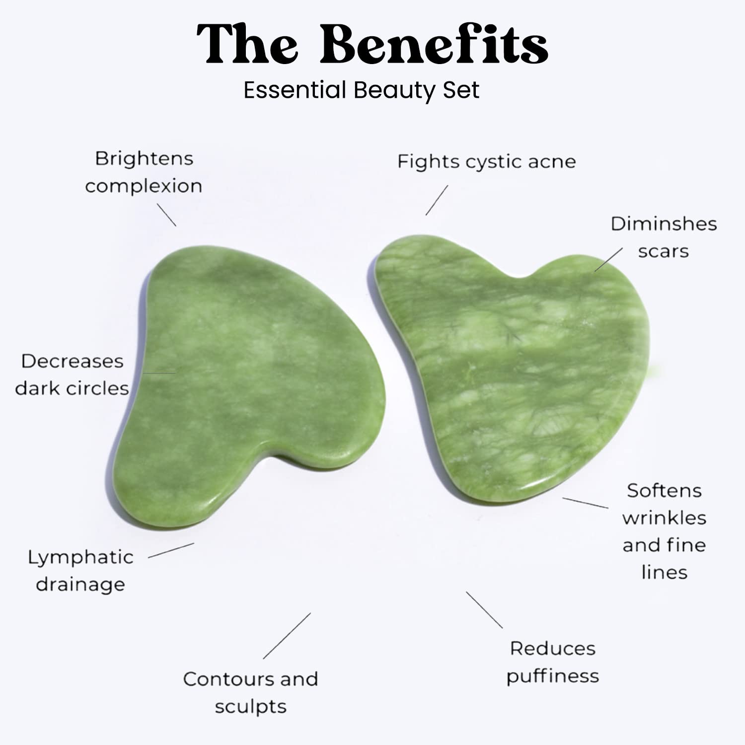 ROSELYNBOUTIQUE Gua Sha Facial Tools - Facial Skin Care Products Natural Massager for Skincare Face 