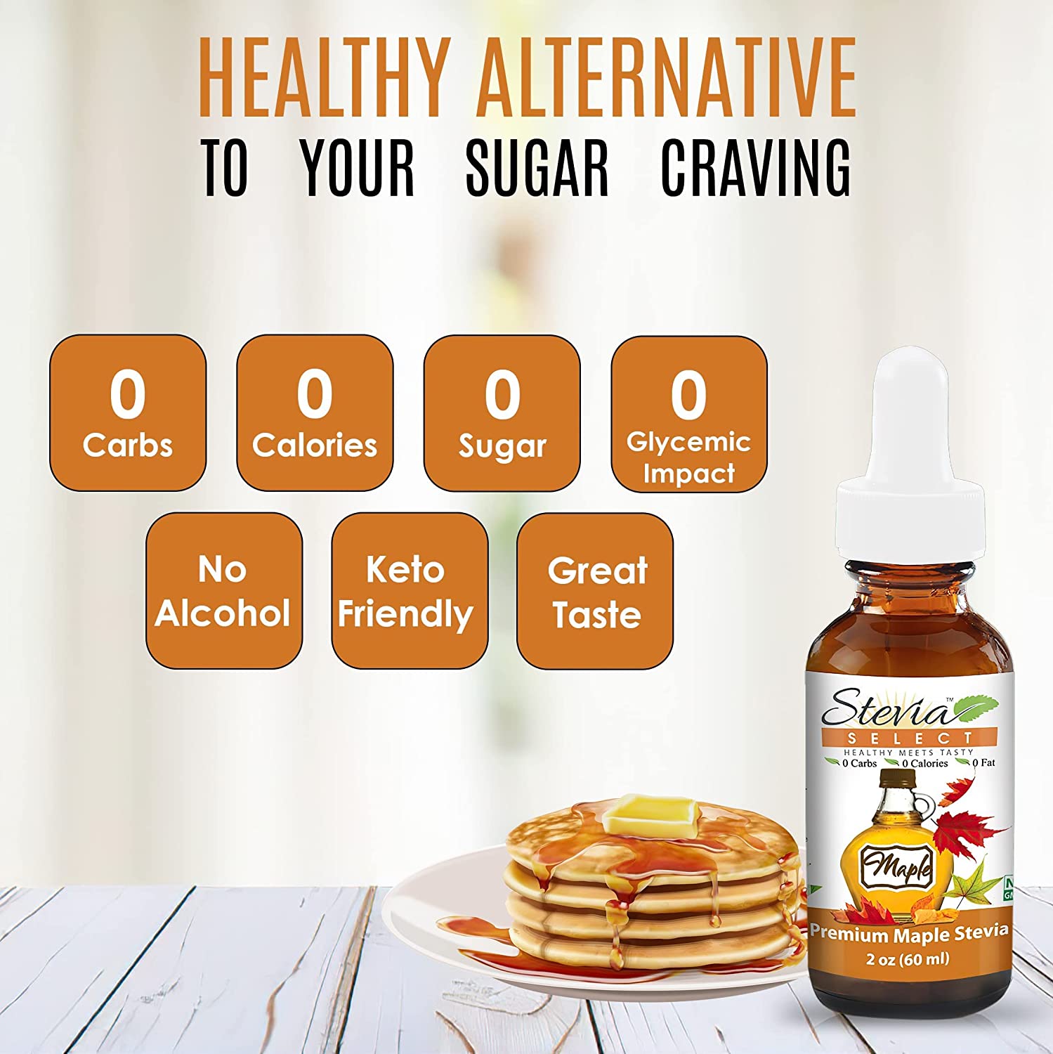 Stevia Drops Maple, Caramel, & Irish Cream Stevia Select Keto Coffee Sugar-Free Stevia Flavors Bundl