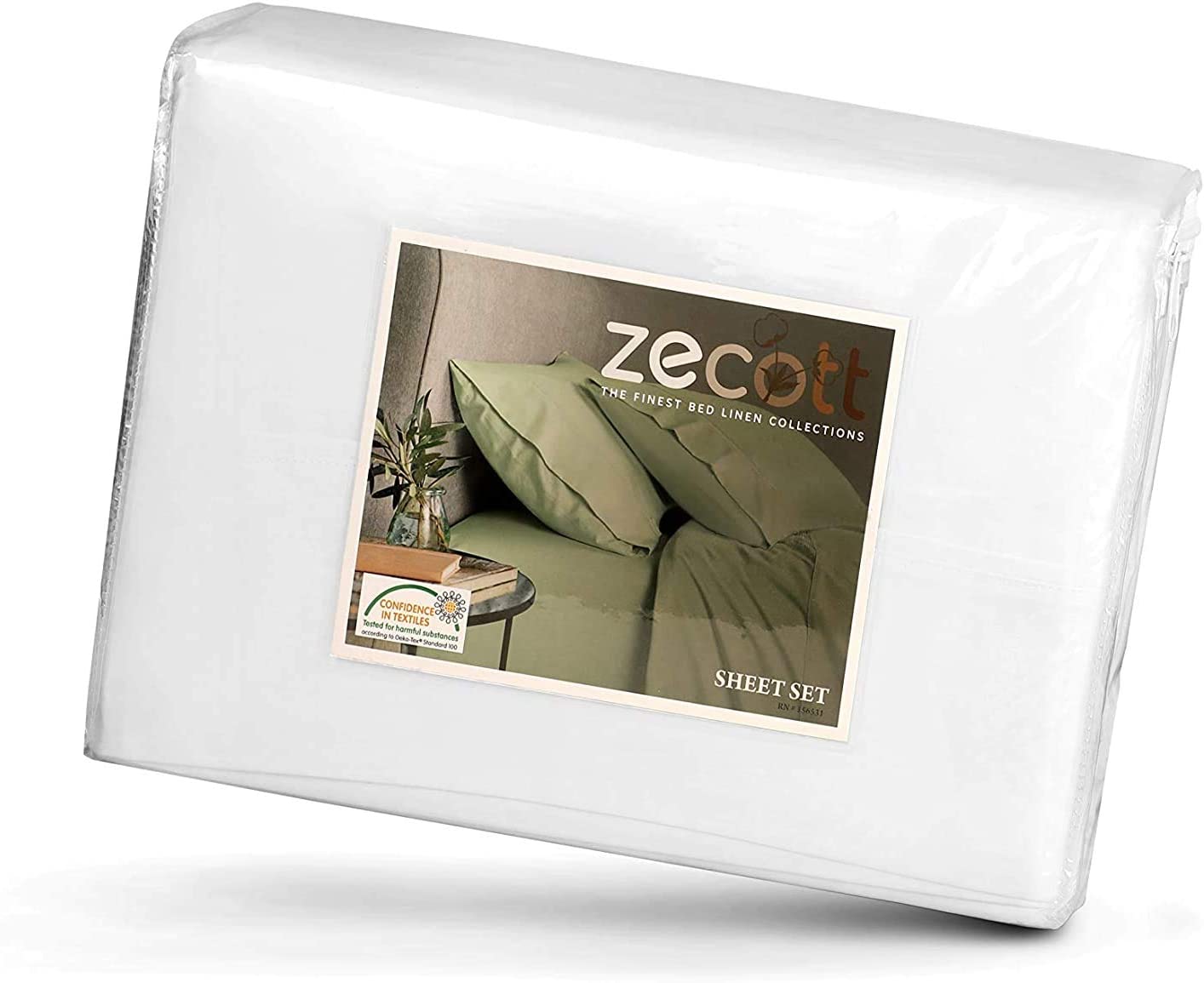 100% Cotton Sheet Set King-Bright White Sheet Sets King Size-300 Thread Count Sheets King-Long Stapl