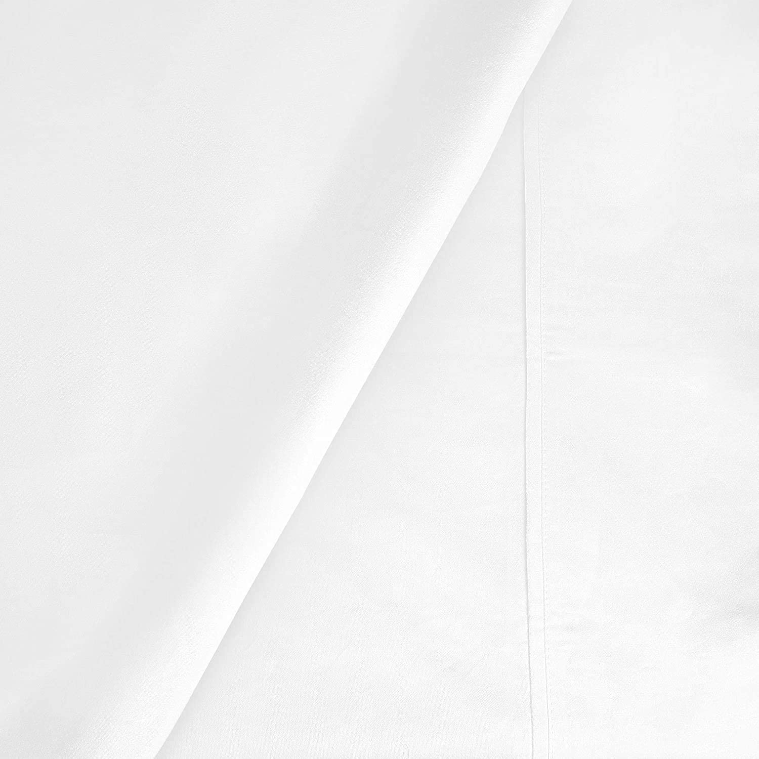 100% Cotton Sheet Set King-Bright White Sheet Sets King Size-300 Thread Count Sheets King-Long Stapl