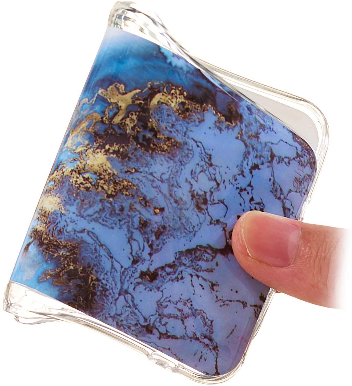 Amocase Marble Case with 2 in 1 Stylus for Samsung Galaxy S10E,Glossy Soft Rubber Silicone TPU Shock