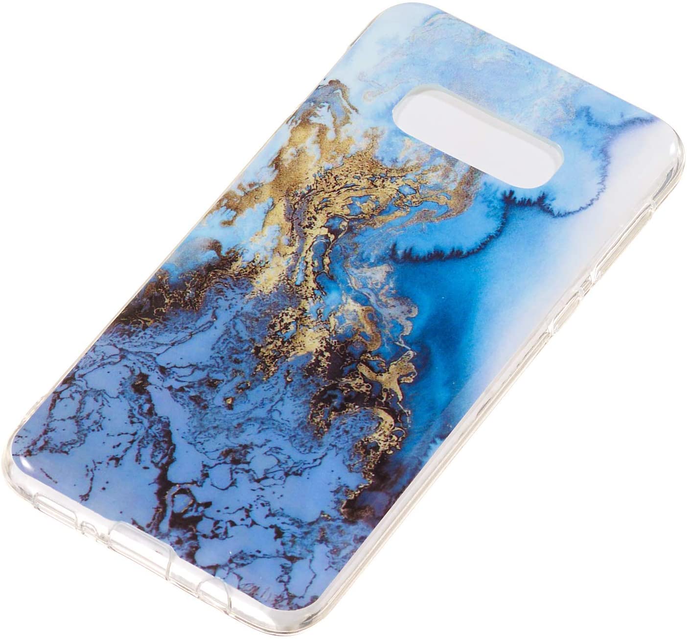 Amocase Marble Case with 2 in 1 Stylus for Samsung Galaxy S10E,Glossy Soft Rubber Silicone TPU Shock