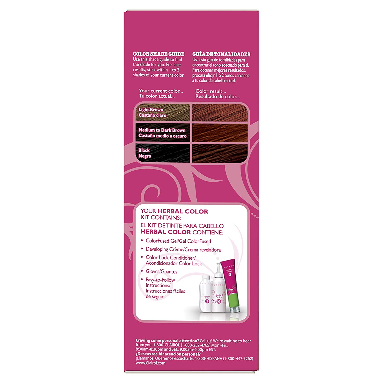 Clairol Herbal Essences Color Me Vibrant Permanent Hair Dye, 44 Deep Red Hair Color, 3 Count